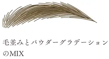 毛並みとパウダーグラデーションのMIX